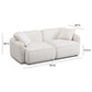 Travie 78" Modular Loveseat - White Sand - Image 6