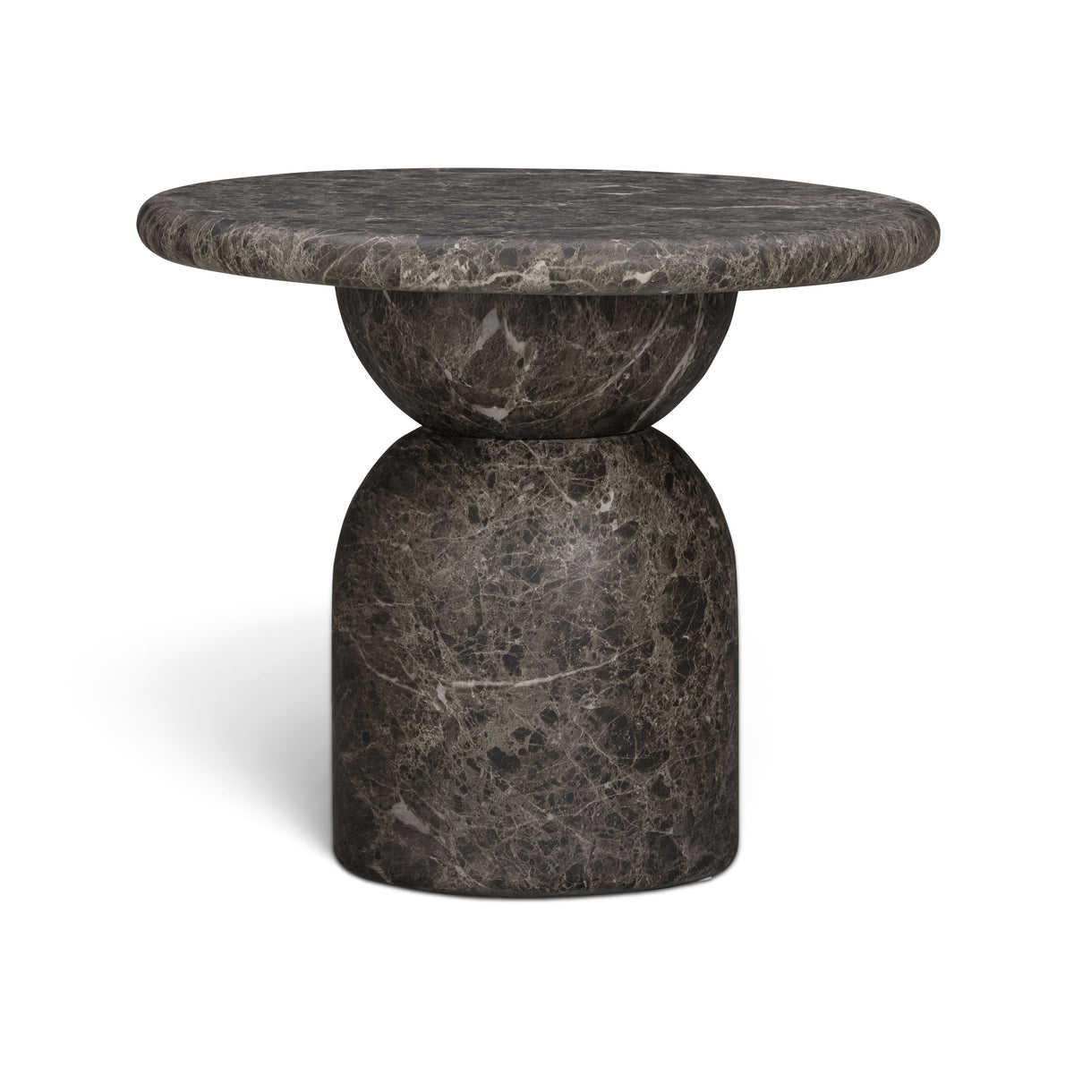 Cynthia Concrete Indoor/Outdoor Side Table - Dark Emperador Marble - Image 2