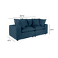 Cali 80" Modular Loveseat - Navy - Image 7