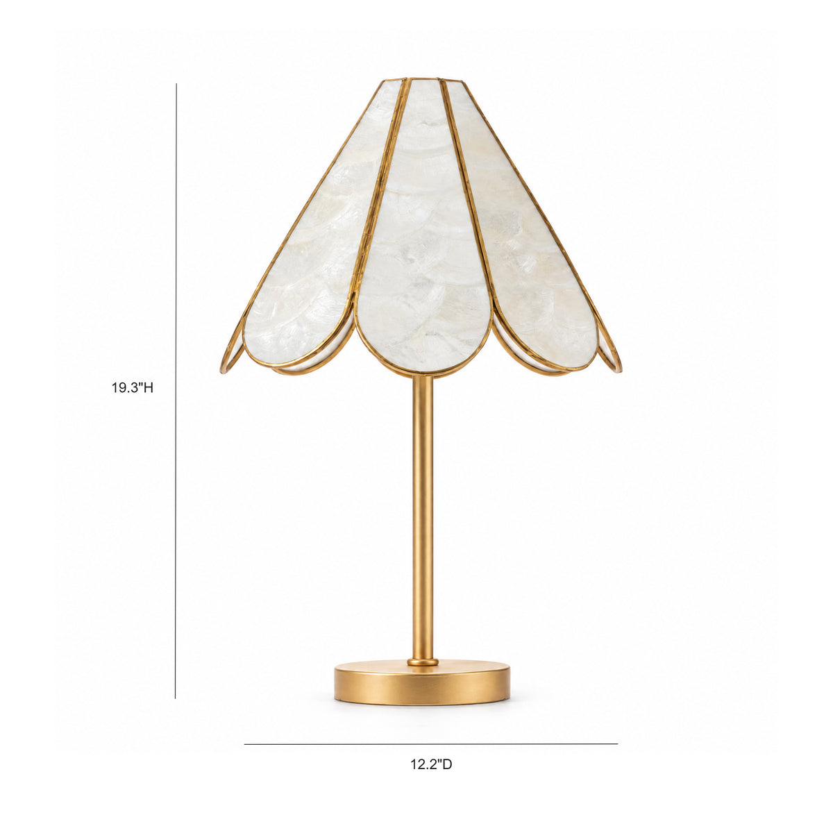Marfa Capiz Shell Gold Table Lamp - Image 5