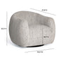 Judy Swivel Accent Chair - Black and White - Image 7