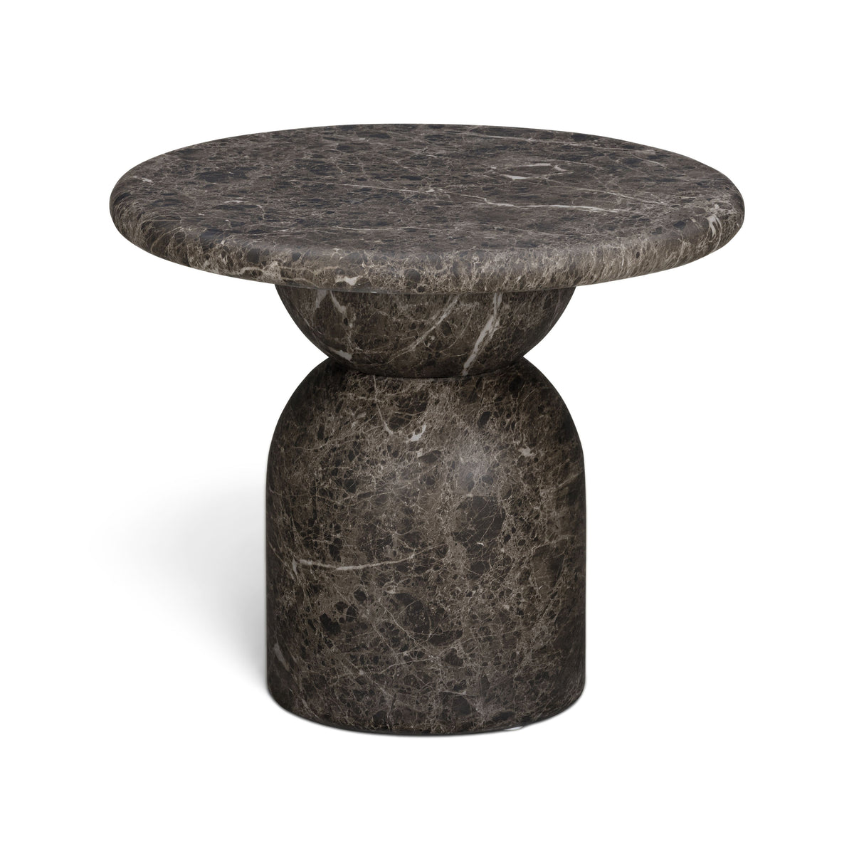 Cynthia Concrete Indoor/Outdoor Side Table - Dark Emperador Marble - Image 3