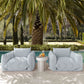 Saint Tropez Stuffed Indoor/Outdoor Armchair - Blue - Image 2