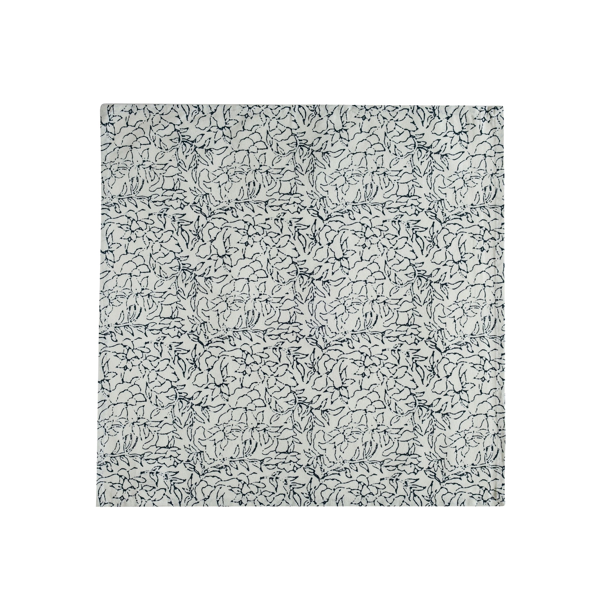 Crissy Cotton Canvas Printed Napkins - Set of 4 - Black and White - Image 3