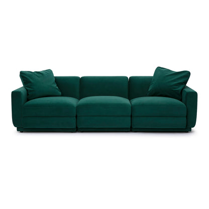 Perry Modular Sofa (96"-124") - Deep Green / 96" - Image 1
