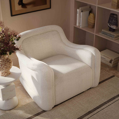 Charli Performance Swivel Chair - Off-White - Image 1