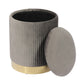 Zoe Storage Ottoman - Grey - Image 2