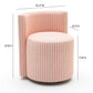 Alyssa Rolling Desk Chair - Pink Stripes - Image 5