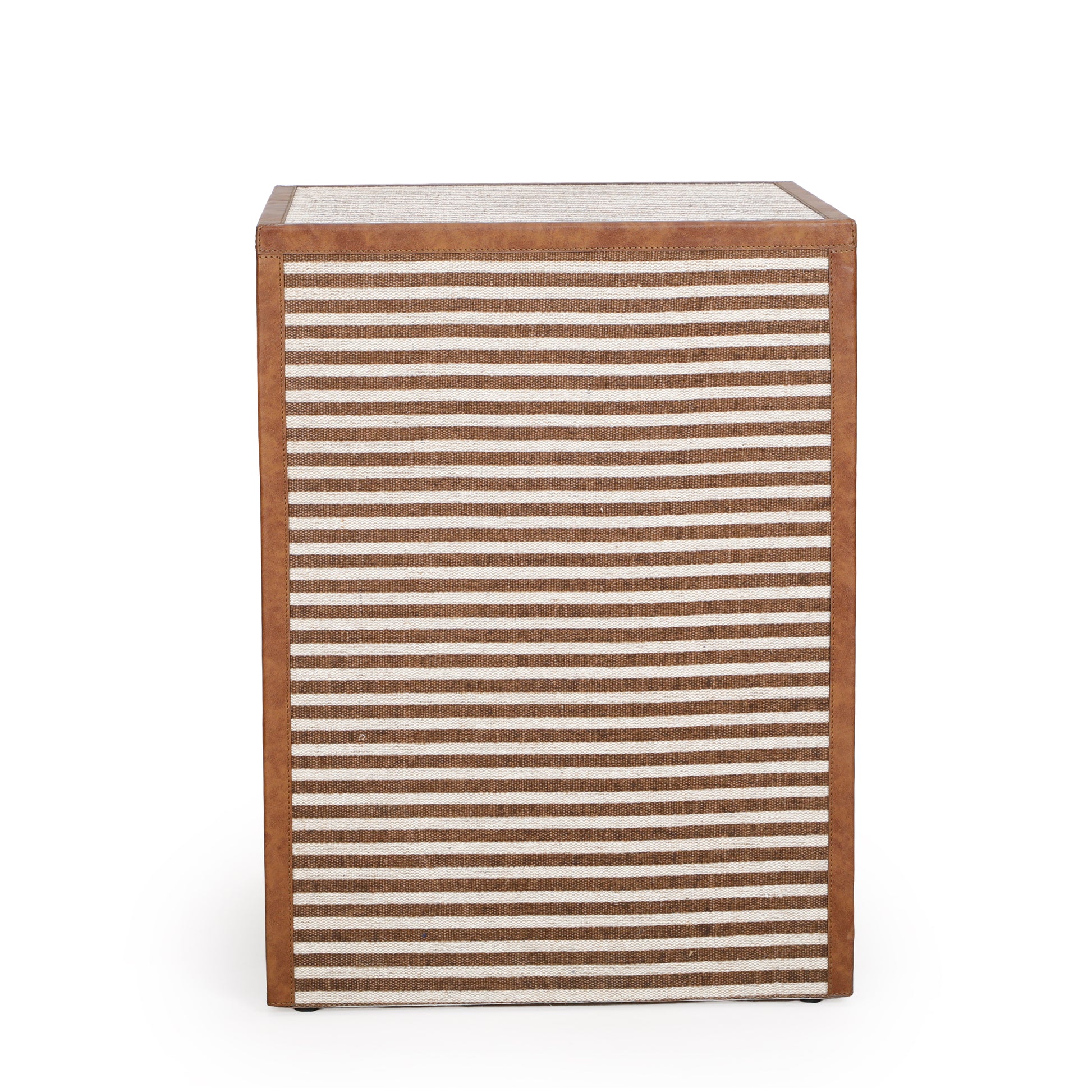 Kora 18" Cotton Jute 1-Drawer Contract-Grade Nightstand - Brown - Image 5