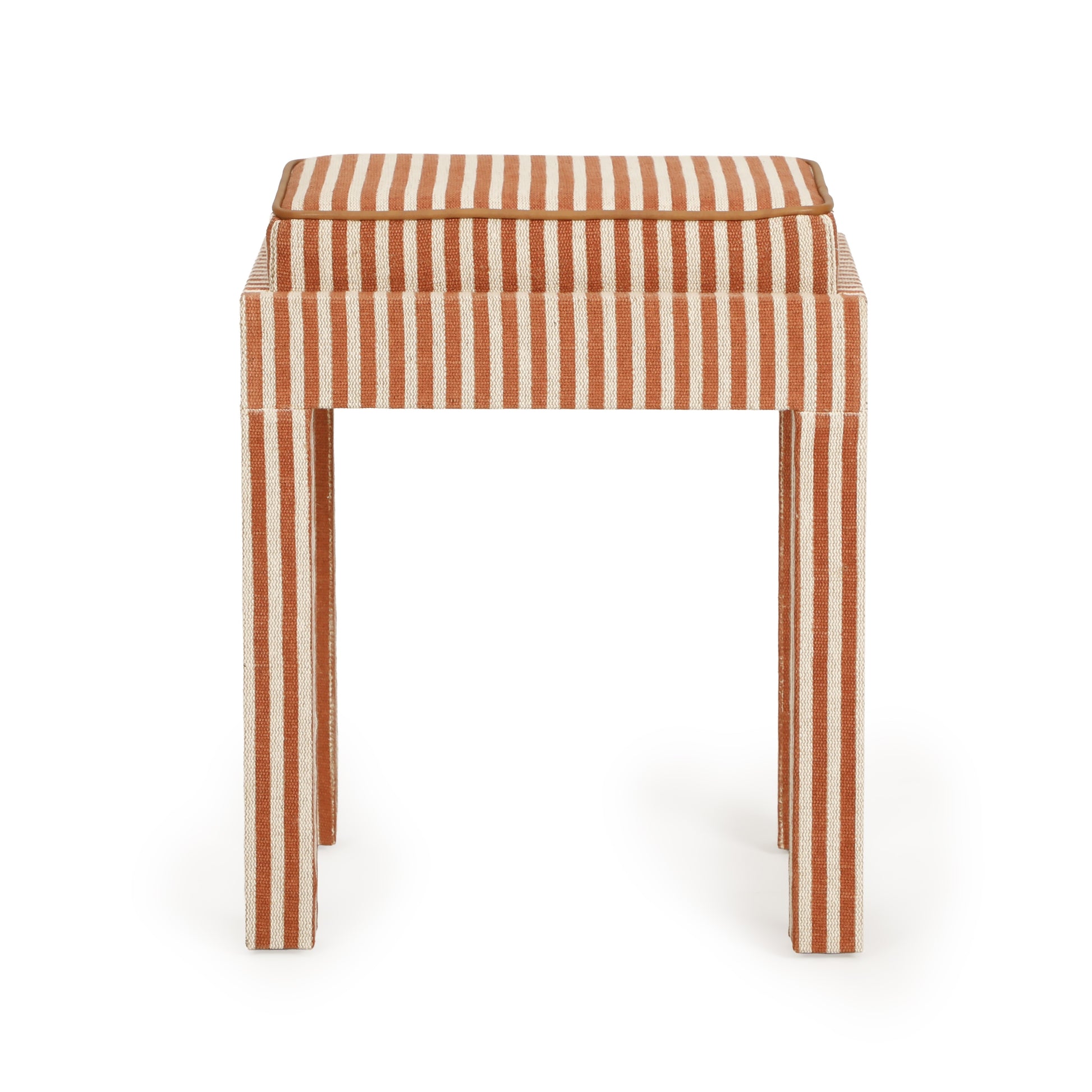 Kora Cotton Jute Contract-Grade Accent Stool - Terracotta - Image 6