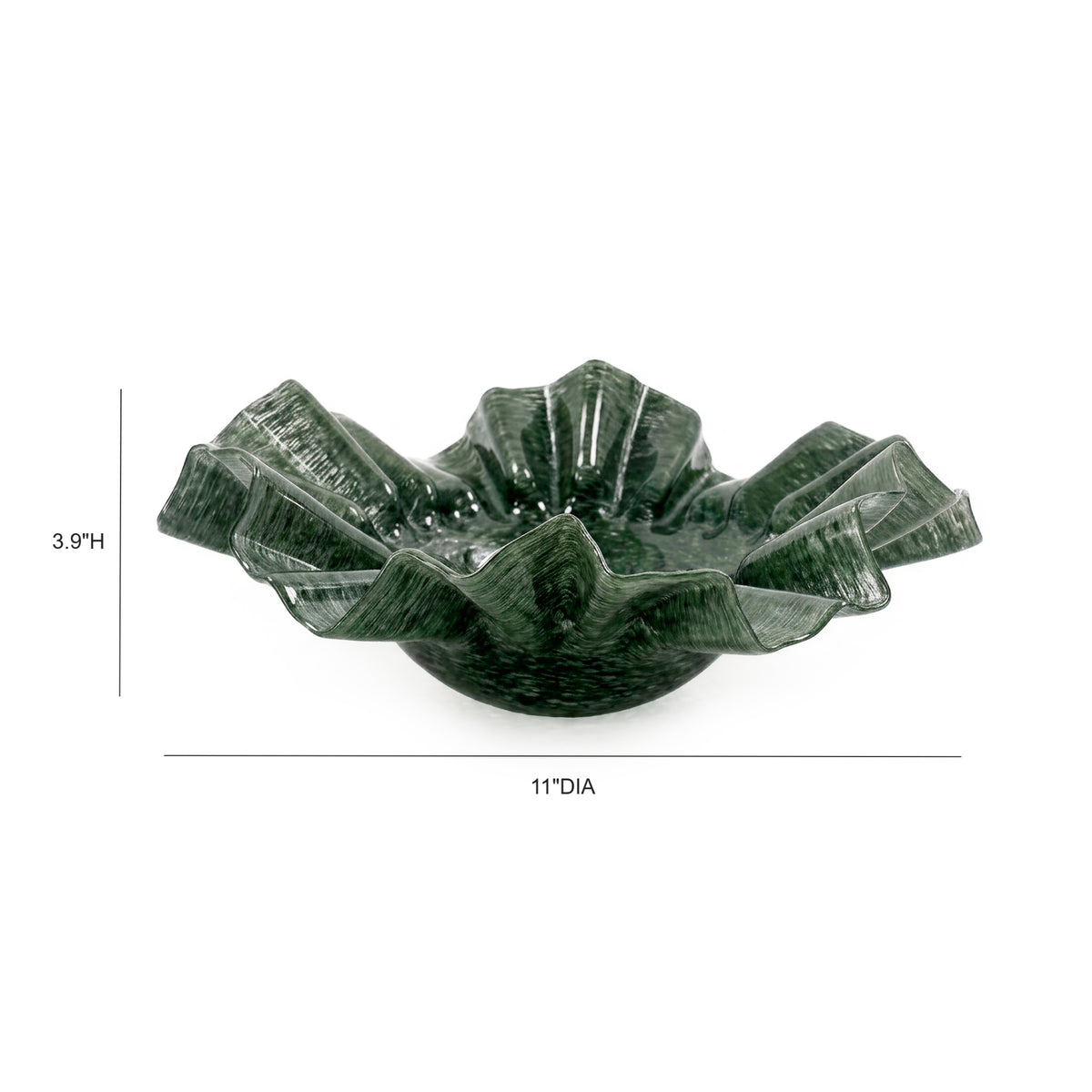 Col Green Glass Bowl (9