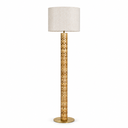 Livara Natural Basketweave Romblon Floor Lamp - Default Title - Image 1