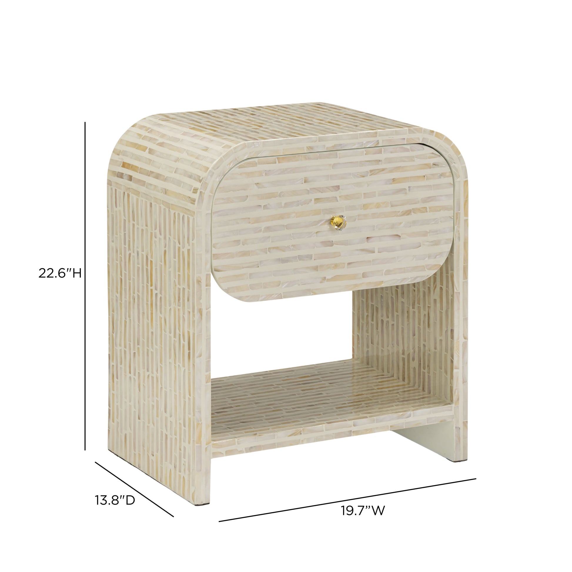 Borno 20" Mother of Pearl Nightstand - Image 8
