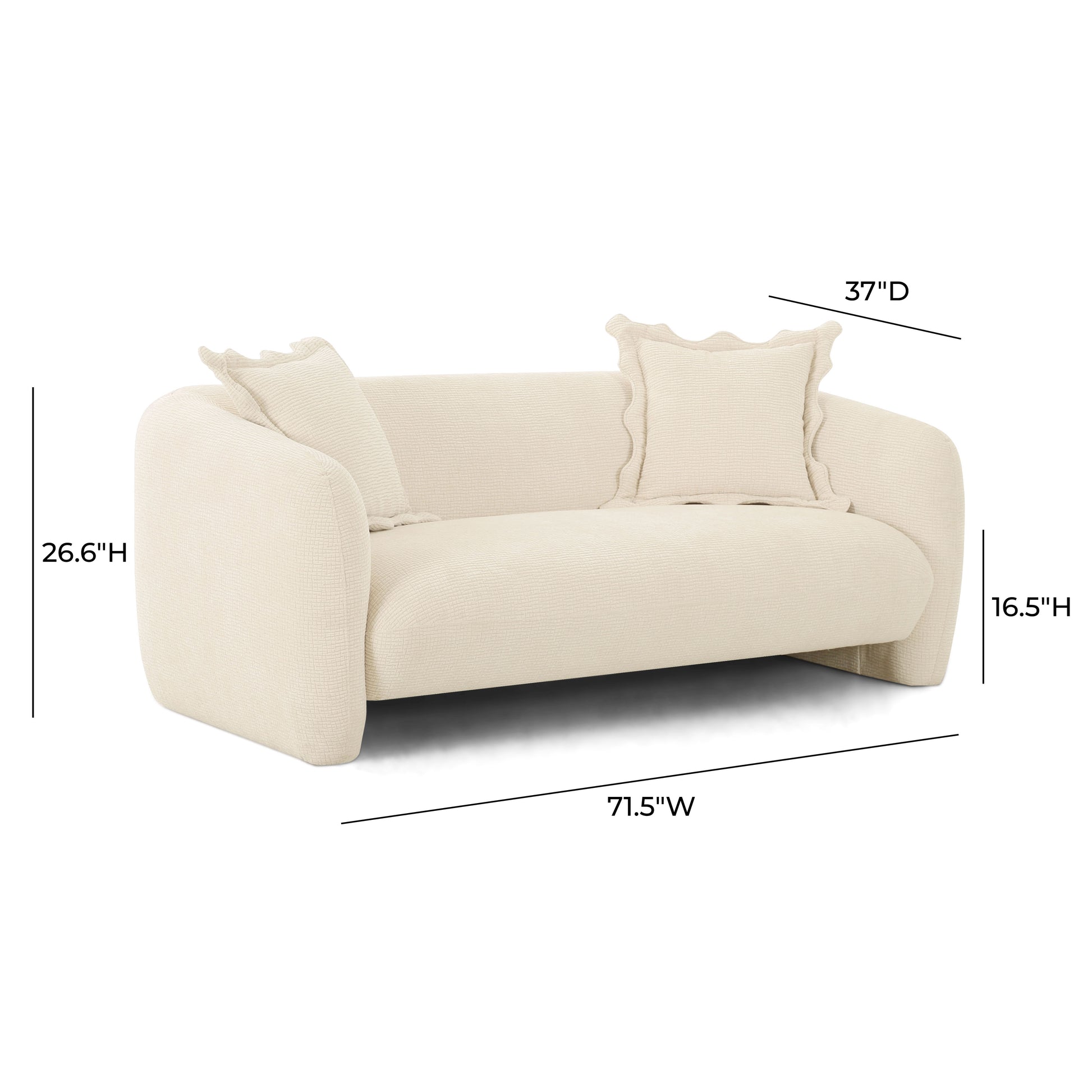 Lou 71.5" Loveseat - Sandstone - Image 6