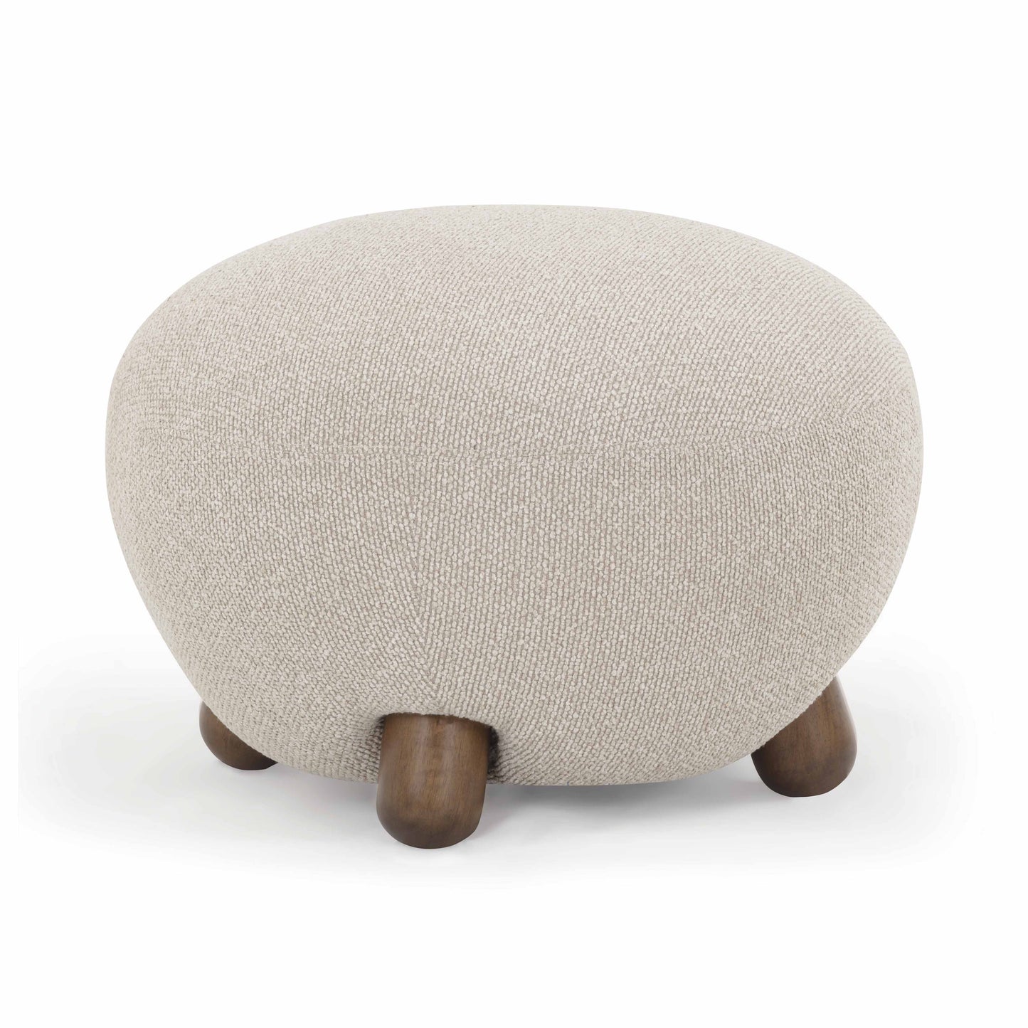 Pucker Ottoman - Warm Grey - Image 1