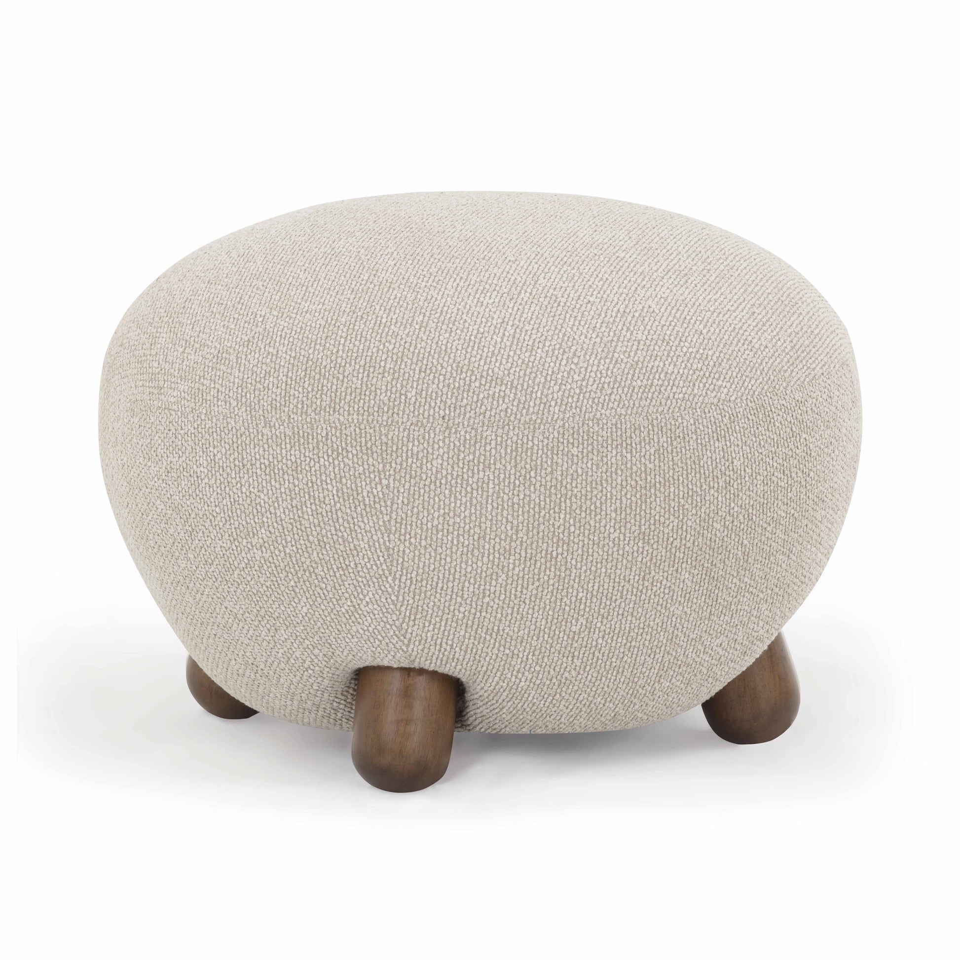 Pucker Ottoman - Warm Grey - Image 1