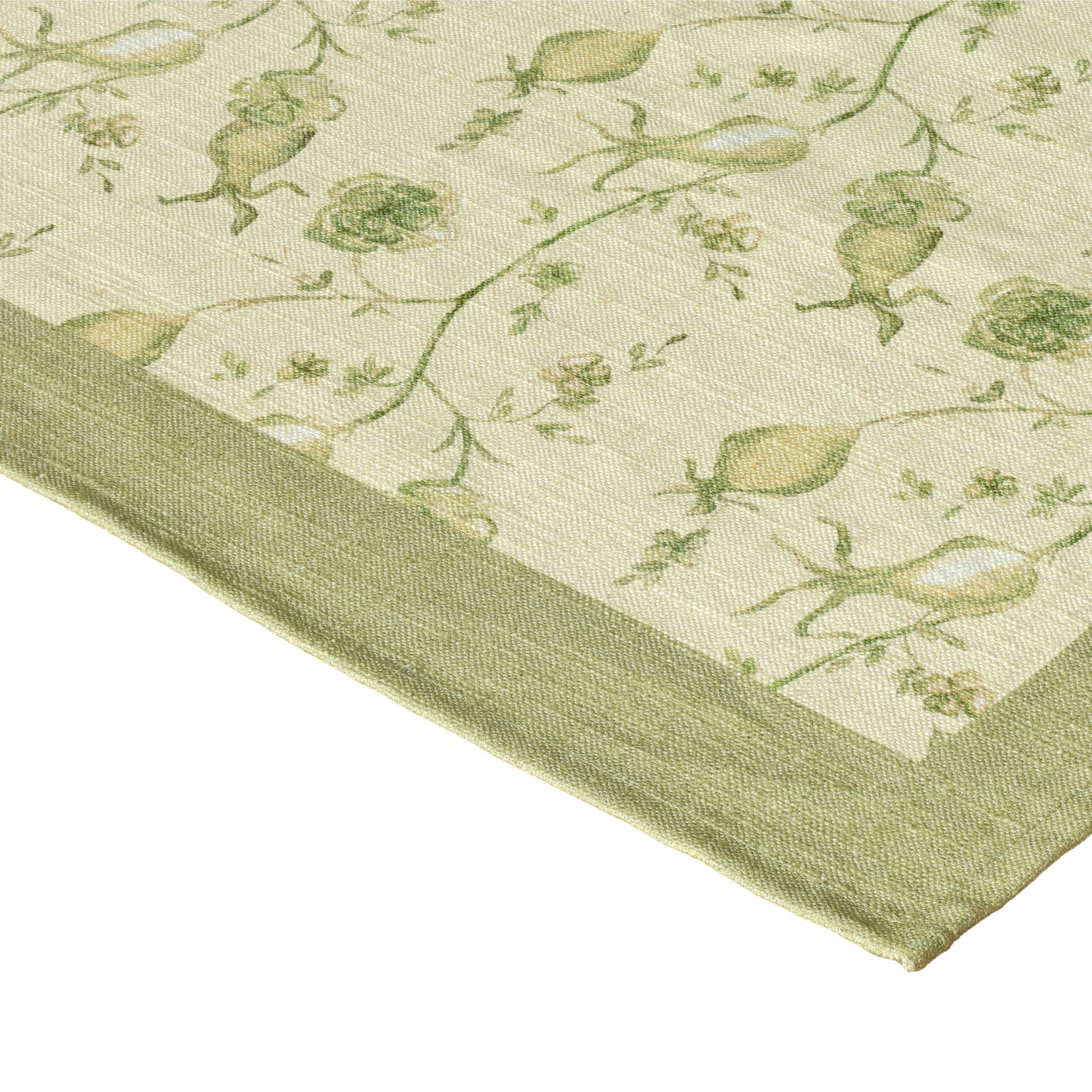 Dolce Natural Cotton Table Cloth - Olive Green / 70" x 140" - Image 3