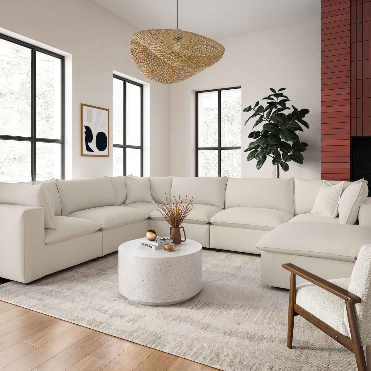 Cali Ottoman - Natural - Image 2