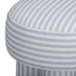 Masha Linen Accent Stool - Blue Stripes - Image 5