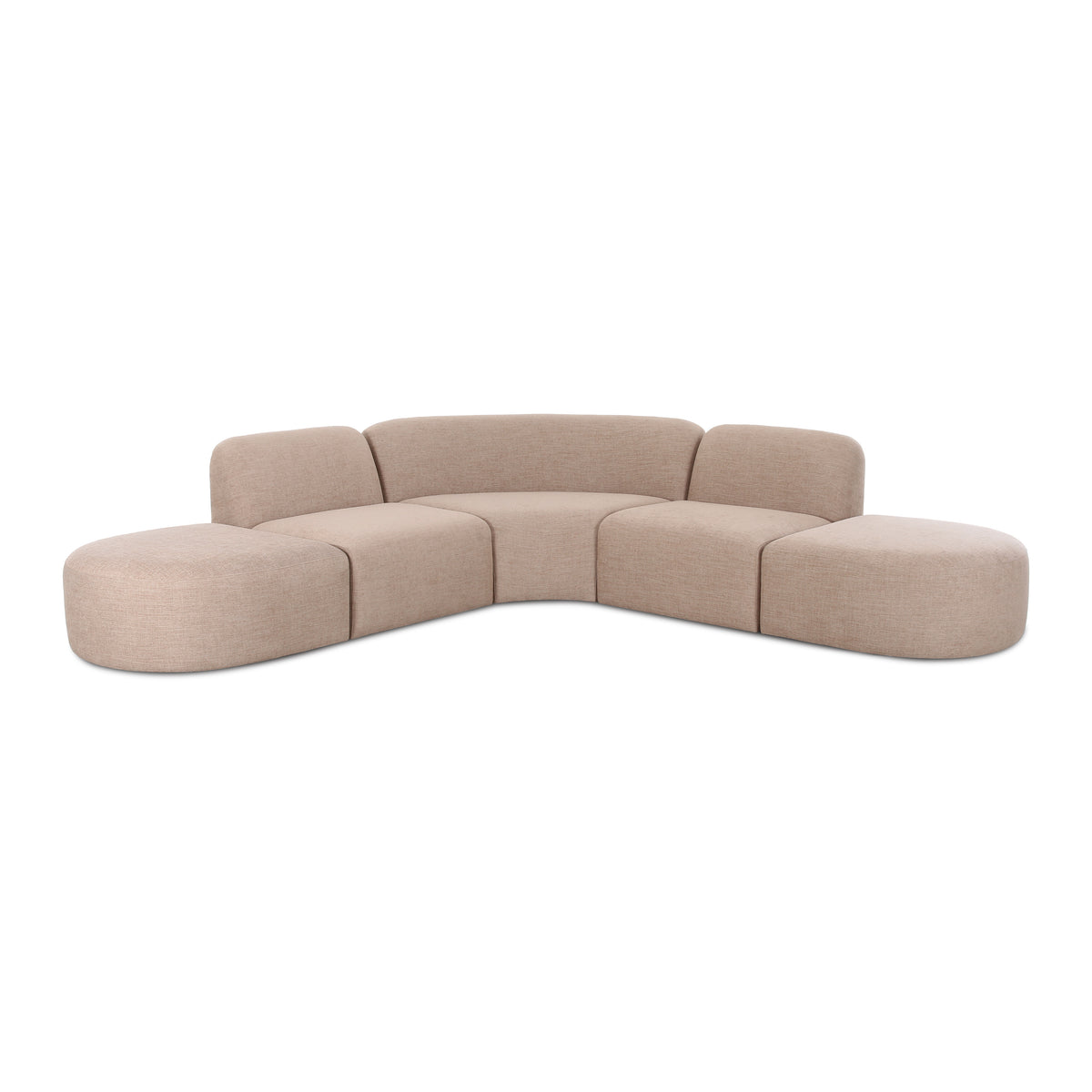 Gorge 5-Piece Modular Euro Sectional - Tan - Image 2