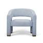 Florence Linen Accent Chair - Blue - Image 2