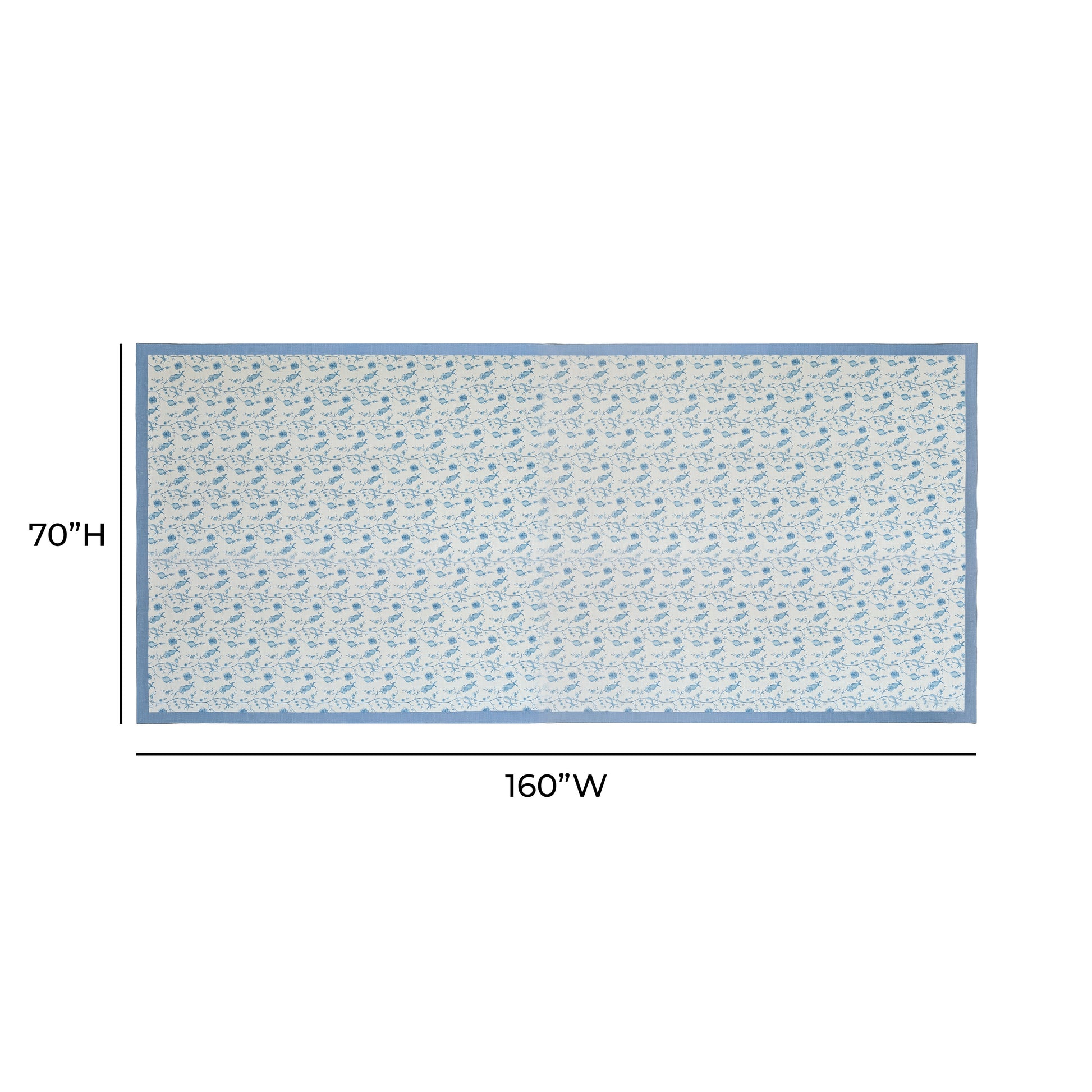Dolce Natural Cotton Table Cloth - Baby Blue / 70" x 160" - Image 6