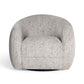 Judy Swivel Accent Chair - Black and White - Image 3