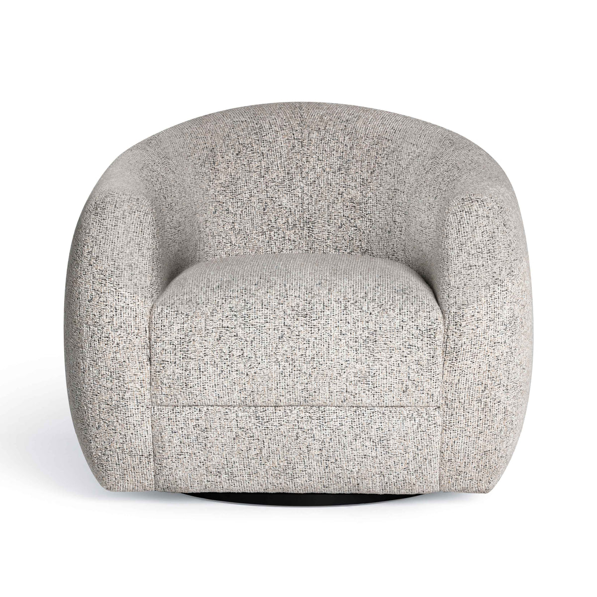 Judy Swivel Accent Chair - Black and White - Image 3