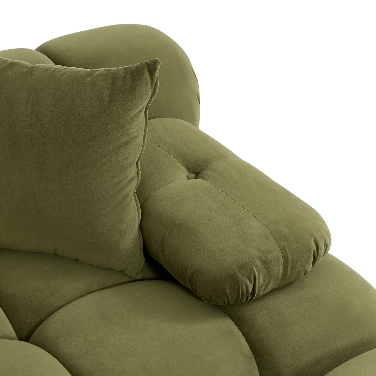 Calliope 79" Modular Loveseat - Olive Green - Image 4