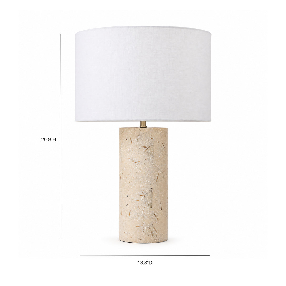 Mariel Natural Stonecast Table Lamp - Image 4