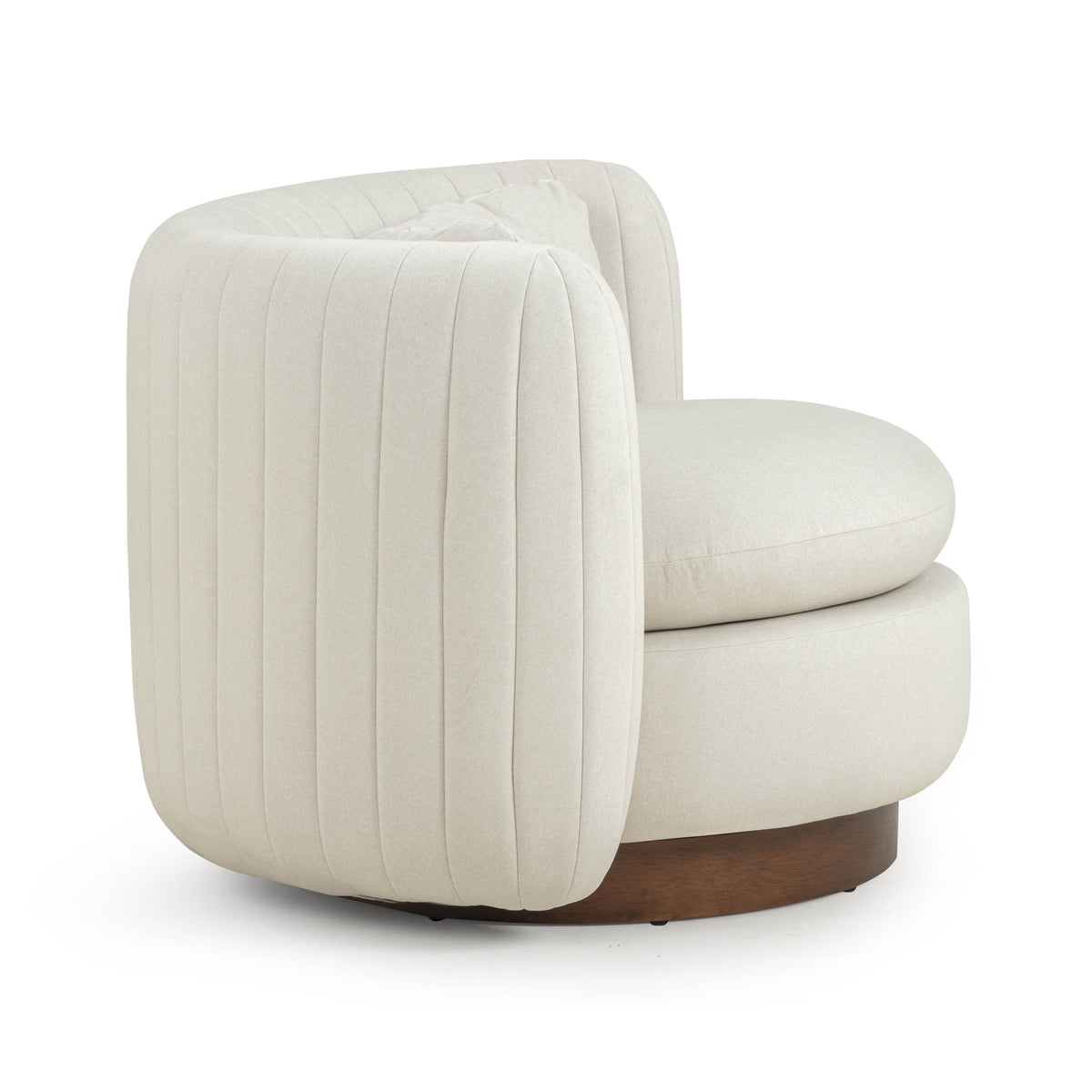 Nura Swivel Accent Chair - Cream - Image 4