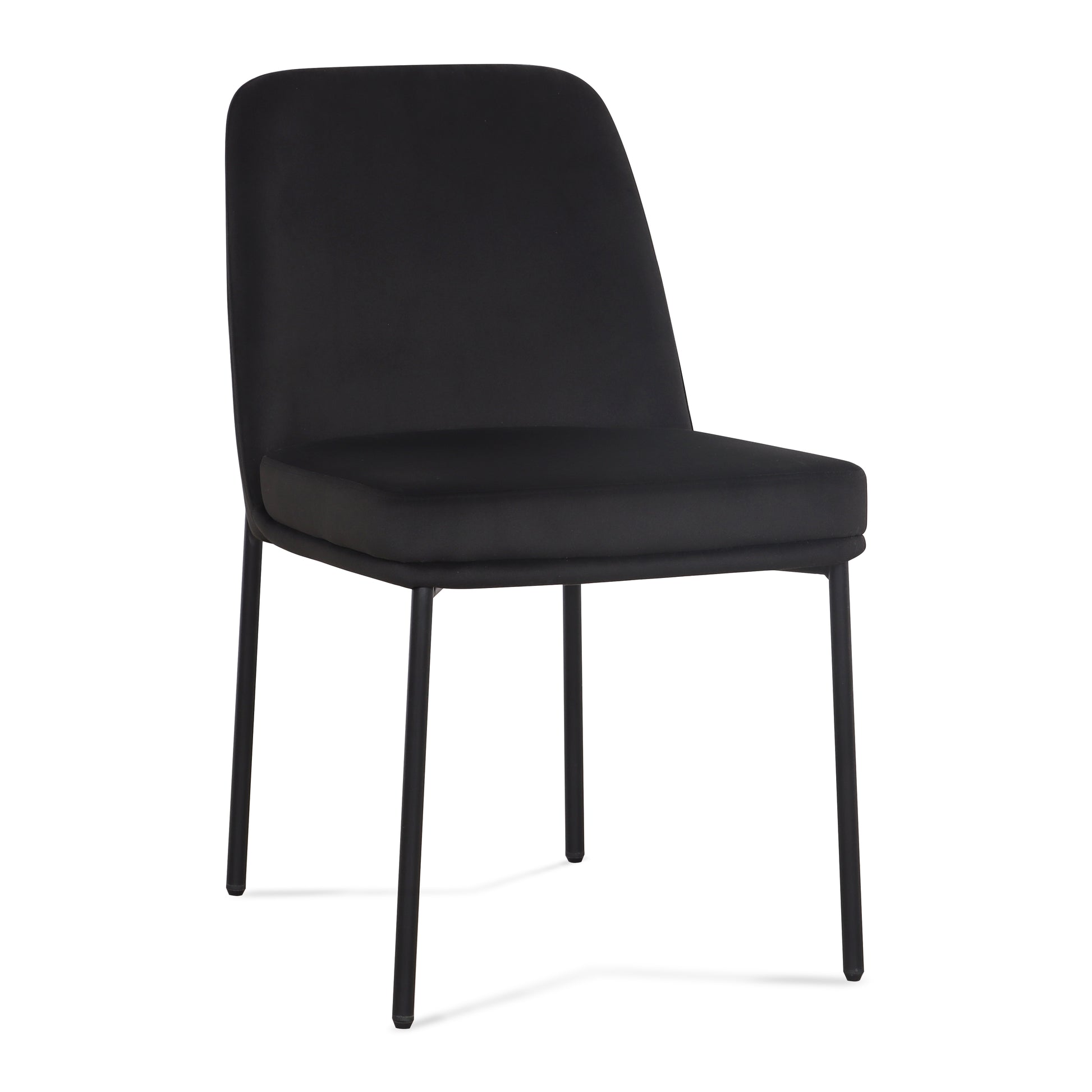 Sydney Performance Velvet Dining Chair - Set of 2 - Black - Image 3