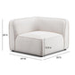 Travie Modular Corner Chair - White Sand - Image 5