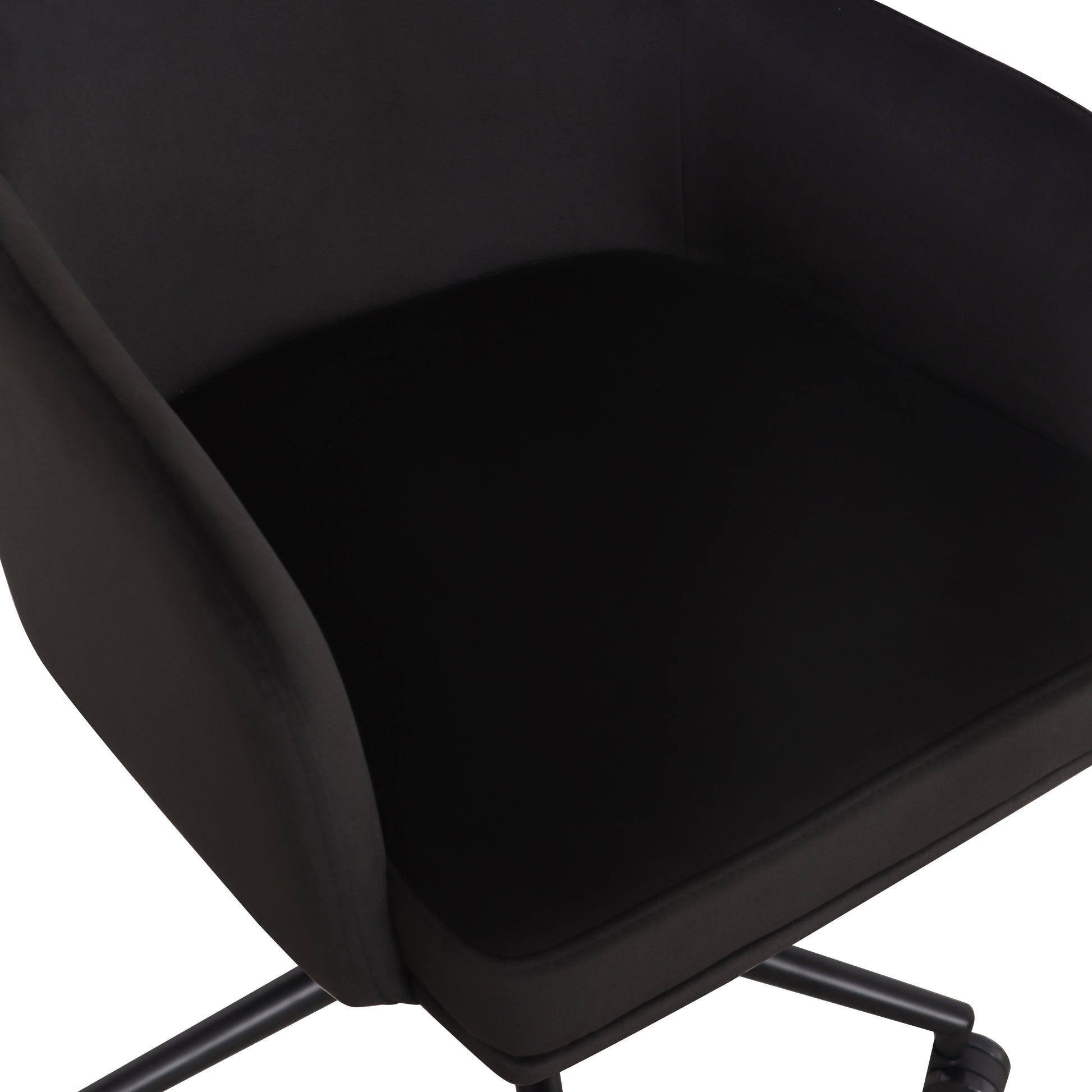 Sydney Performance Velvet Office Desk Chair - Black - Image 5