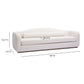 Camille 99" Sofa - Cream - Image 6