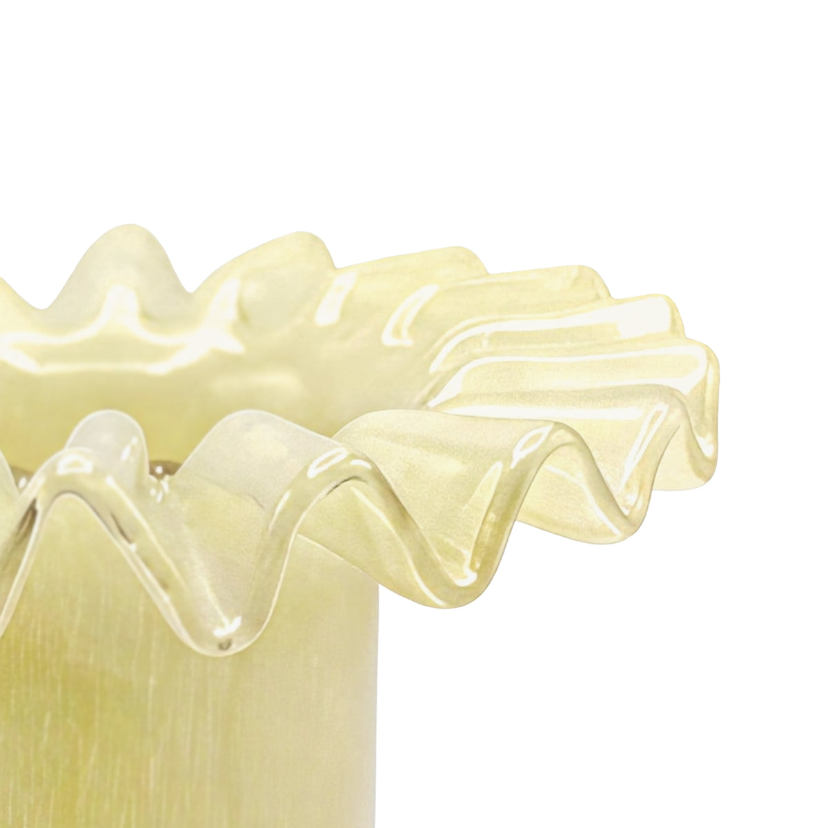 Ruff Yellow Tall Neck Glass Vase - Image 2