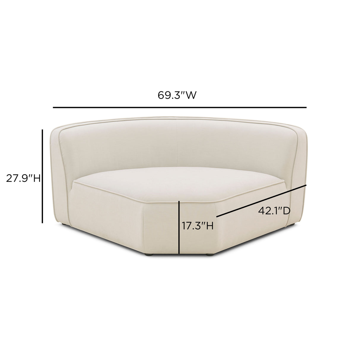 Travie Modular Wedge Corner Chair - Sand - Image 6
