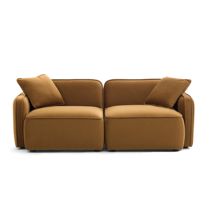 Travie 78" Modular Loveseat - Honey - Image 1