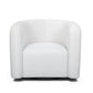 Curves Performance Velvet Swivel Accent Chair - Cream - Image 3
