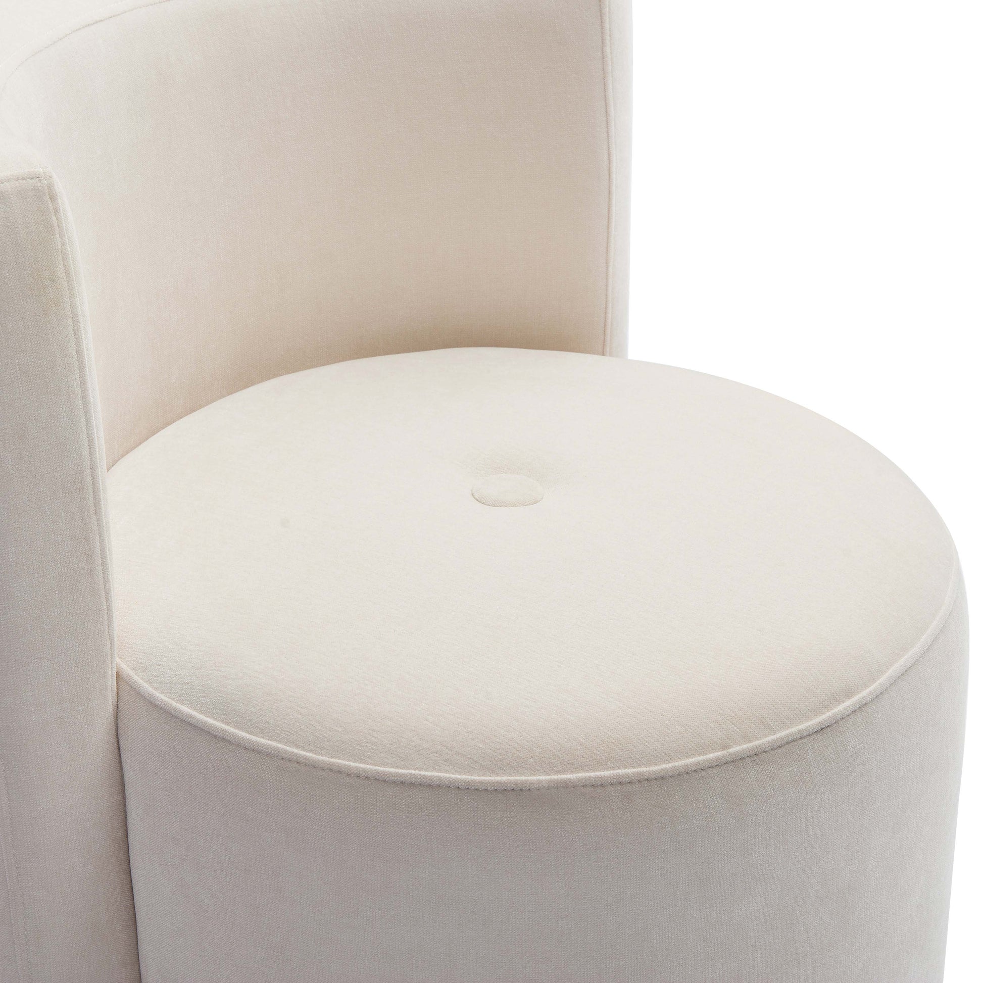 Alyssa Rolling Desk Chair - Cream - Image 5