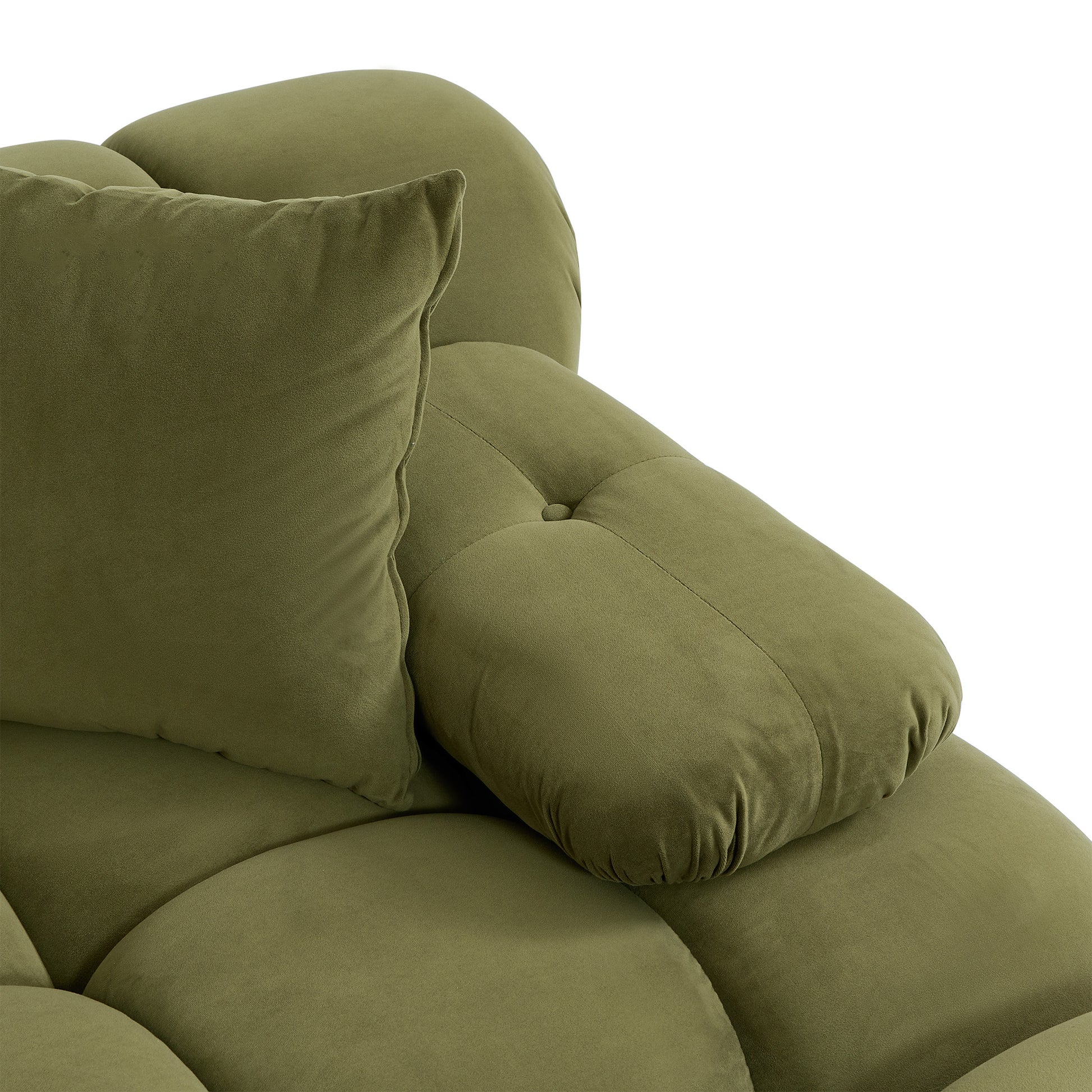 Calliope 79" Modular Loveseat - Olive Green - Image 4