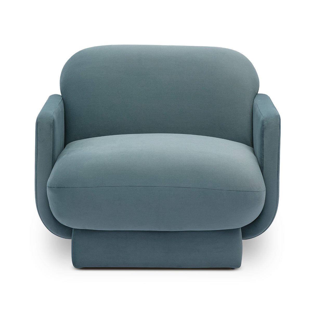 Azalea Performance Velvet Accent Chair - Powder Blue - Image 2