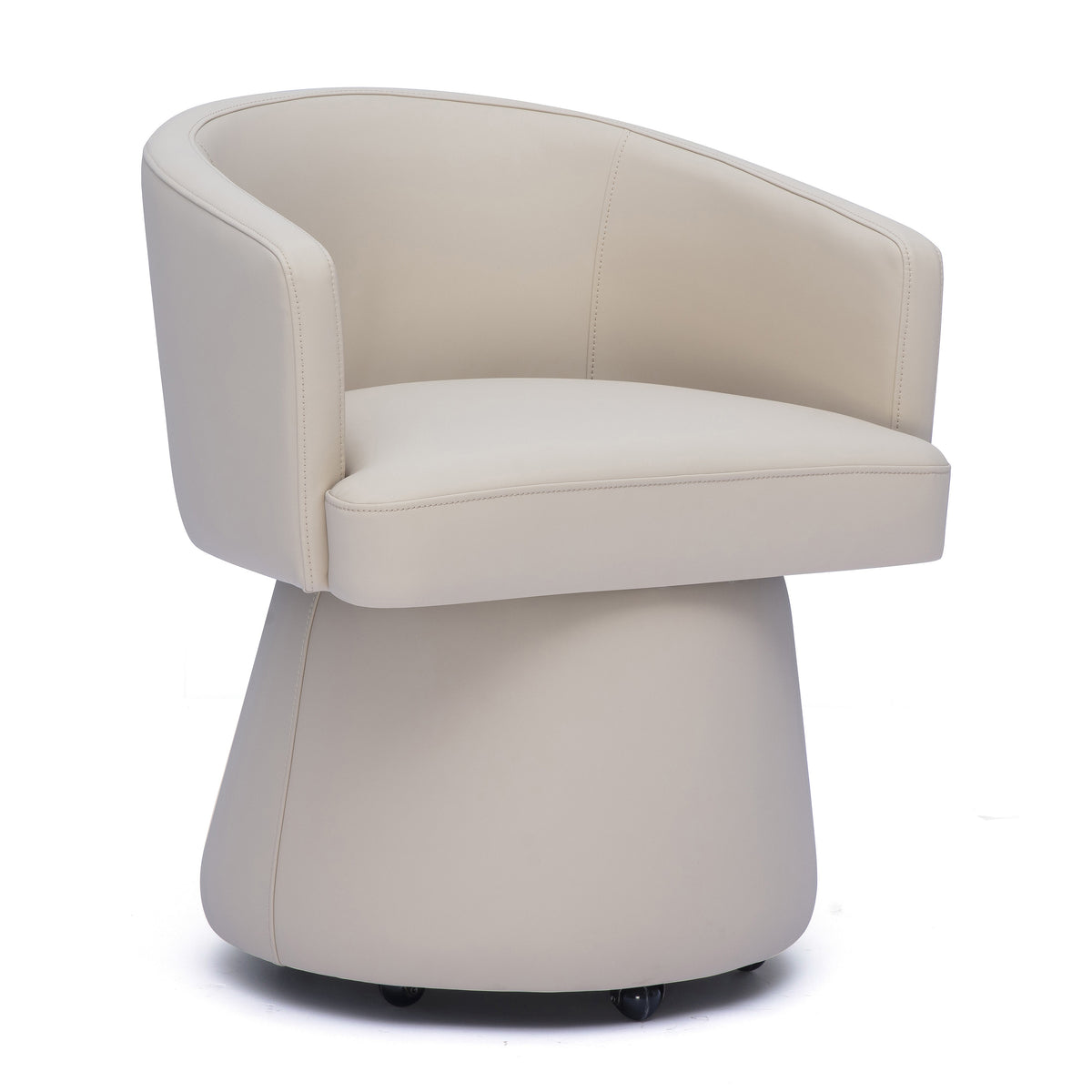Kristen Rolling Desk Chair - Beige - Image 1