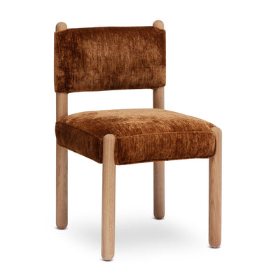 Bruno Thick Performance Chenille Straight Back Dining Chair - Image 1