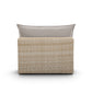Cali Performance Fabric & Wicker Outdoor Armless Chair - Grey / Natural - Image 3