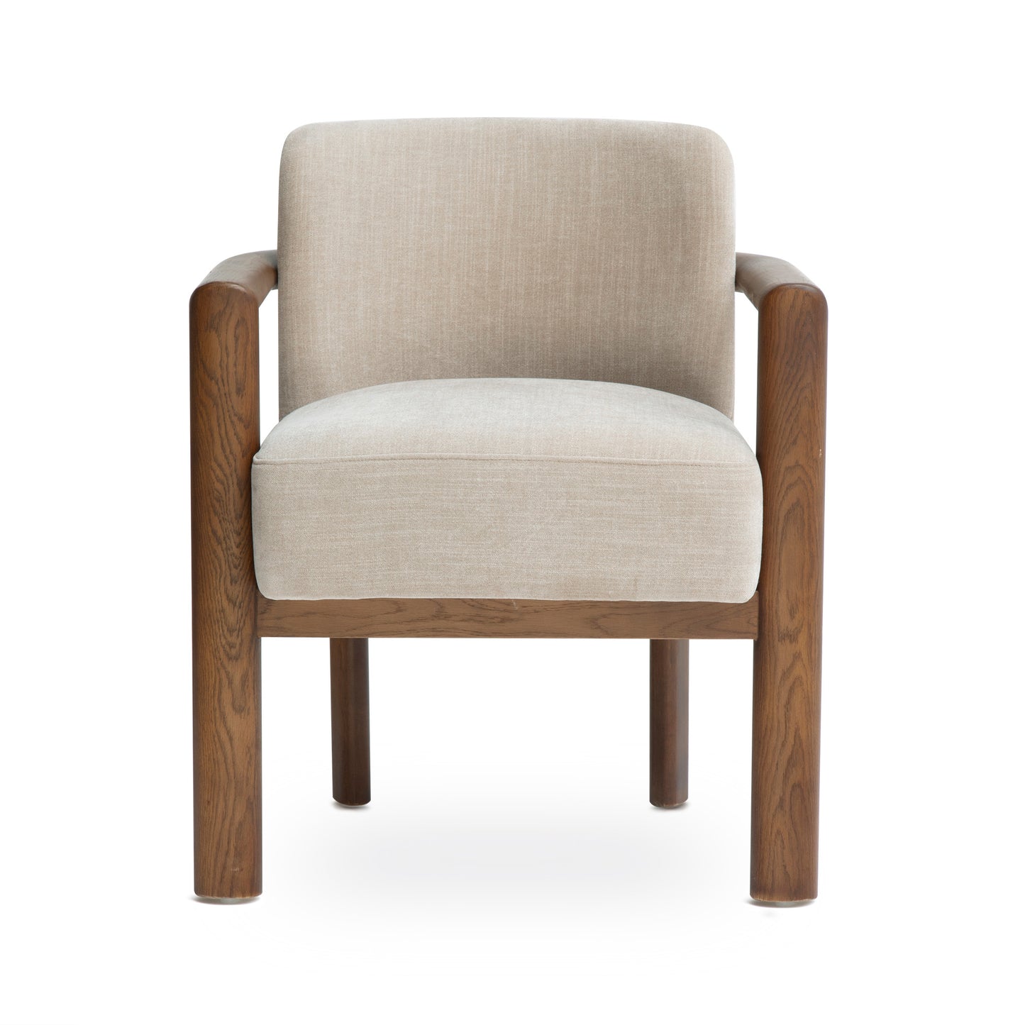 Irma Textured Performance Velvet Dining Chair - Taupe - Image 2
