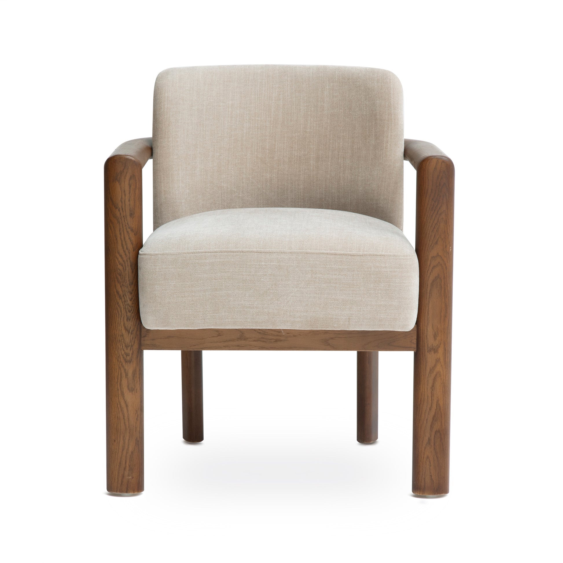 Irma Textured Performance Velvet Dining Chair - Taupe - Image 2