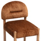Bruno Thick Performance Chenille Arched Back Dining Chair - Bronze - Image 3