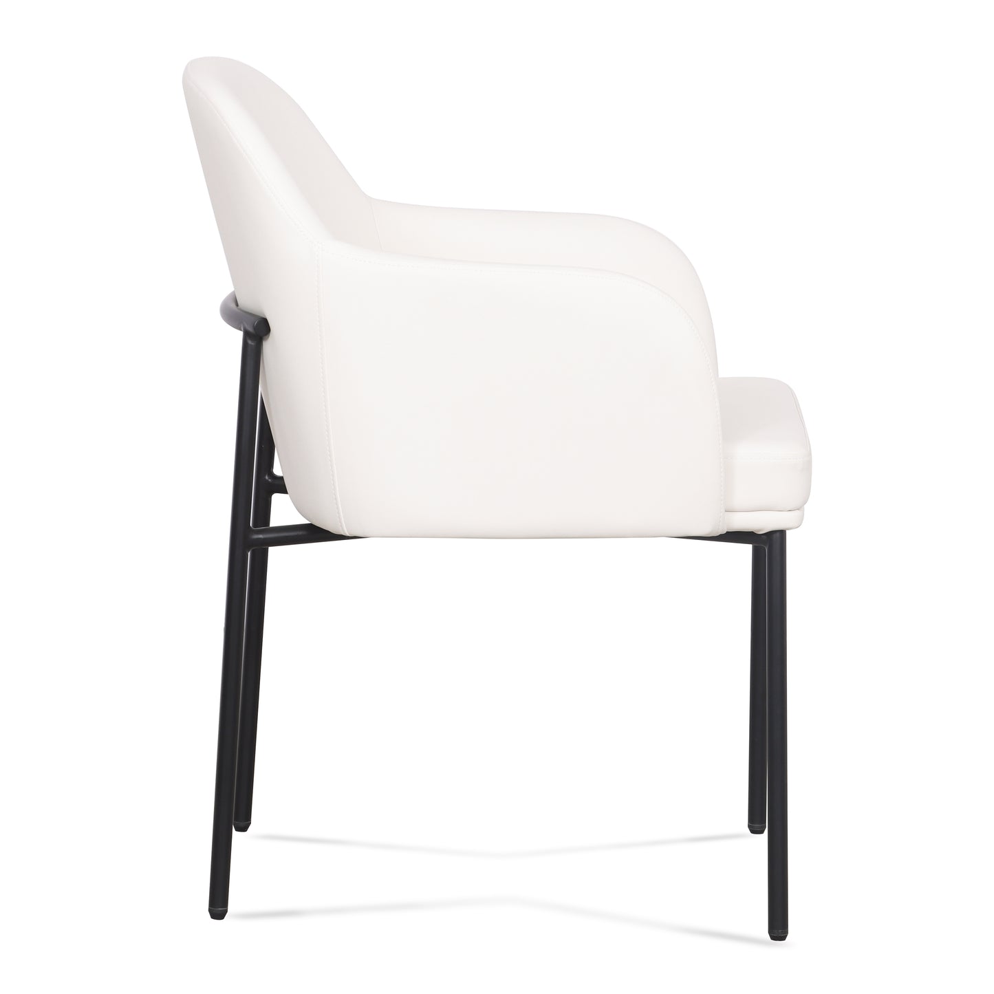 Sydney Performance Vegan Leather Armchair - Set of 2 - Cream - Image 5