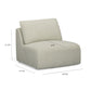 Noor Modular Armless Chair - Wheat - Image 6